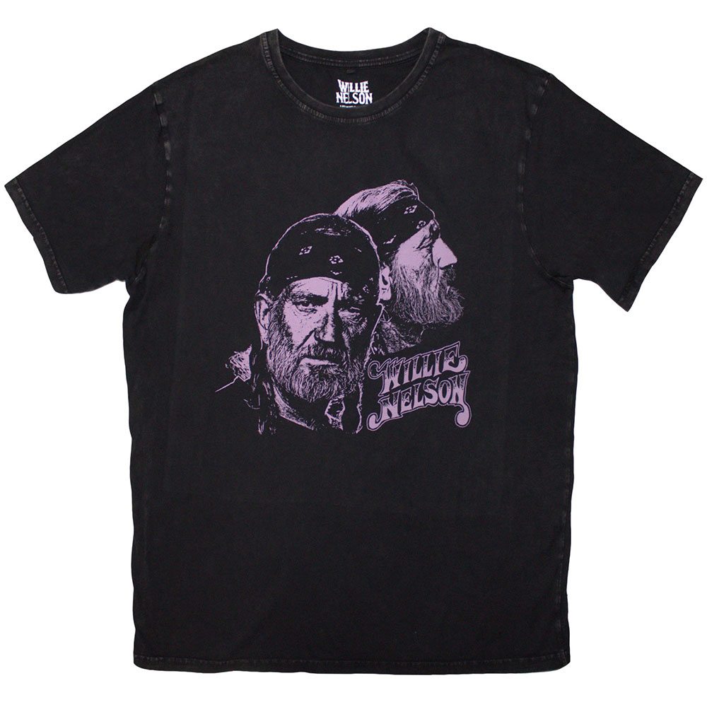 Willie Nelson - Graphic Heren Tshirt - Zwart